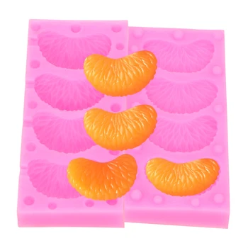 2Unit/KS Peeling Orange Tvar Silikónové Formy Čokoláda, Živice, Candy, Šperky Formy Tangerine Cake Zdobenie Ovocie Plesní