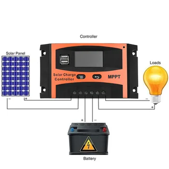 30A40A50A60A solárny regulátor 12V/24V identifikácia solárny regulátor domov