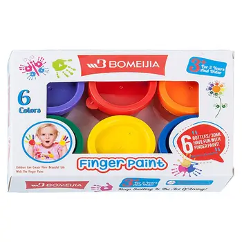 30ml 6 Žiarivých Farbách Umývateľný Gouache Maľovanie pre Deti, Školy Prst Farba B95C