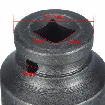 36 mm Black Hex 6 Bod 1/2 palcový Disk Hlboké Vretena kľúč Matice Nápravy Nátrubok Chróm Ocele pre Väčšinu Áut Auto
