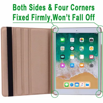 360 stupeň Rotujúce Kožené puzdro Smart Cover obal pre Apple iPad Vzduchu Vzduchu 1 2 5 6 Nový iPad 9.7 2017 2018 5. 6. Generácie