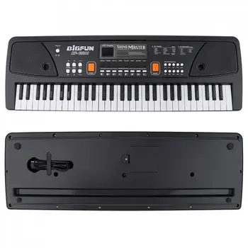 37 49 61 Kláves Mäkké Prenosné Elektronické Klavír, Keyboard Digitálny Hudobný Kľúč Doska s Mikrofónom Deti Hudobné Osvietenie