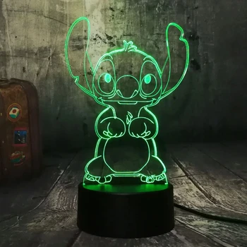 3D LED Svetlo Deti LED Nočné Svetlo USB LED stolná Lampa Cartoon Disney Steh Figúrka pre Spálne Dekorácie Chirstmas Darček