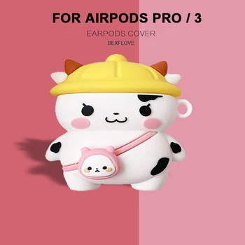 3D slúchadlá/Slúchadlá Prípade Airpods pro 2 3 Veci Silikónové Roztomilý Pes, Prasa Cartoon Kryt Pre Apple Vzduchu struky Slúchadlá/Earpods Prípade