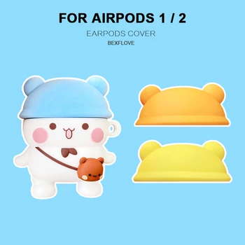 3D slúchadlá/Slúchadlá Prípade Airpods pro 2 3 Veci Silikónové Roztomilý Pes, Prasa Cartoon Kryt Pre Apple Vzduchu struky Slúchadlá/Earpods Prípade