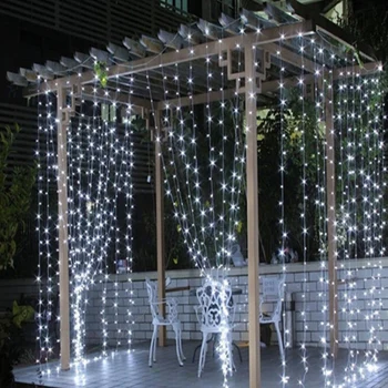 3mx3m LED Víla Svetlo Pre Záves Okna Spálne Dekorácie Diaľkové Ovládanie Vianočný Večierok Dovolenku Osvetlenie Led Reťazec