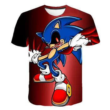 4-14 Rok Deti Oblečenie Cartoon T-Shirt Sonic The Hedgehog Vytlačené Harajuku Letné Tričko Chlapcov Tee Dieťa Topy Deti T-Shirts