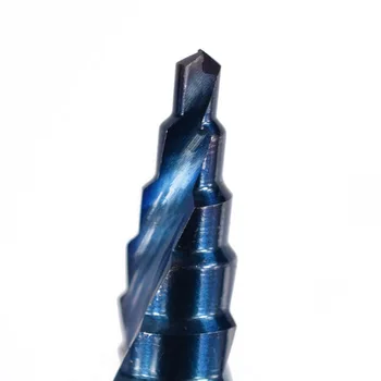 4-32mm HSS Nano blue Potiahnuté Krok vrtáka Vŕtacie Náradie Kov rýchloreznej Ocele na Drevo Otvoru Frézy Krok Kužeľ Vrtákov