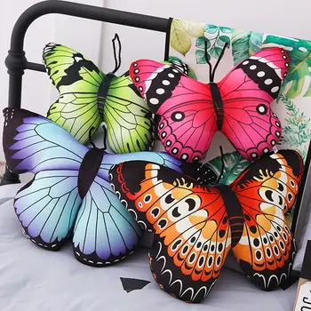 4 Farby, 2 Veľkosti Motýľ Plnené Plyšové Vankúše, Sedacie Vankúše pre Dievčatá Darček Tvorivé Nový Dizajn Ružová Motýľ Oblečenie pre Bábiku
