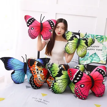 4 Farby, 2 Veľkosti Motýľ Plnené Plyšové Vankúše, Sedacie Vankúše pre Dievčatá Darček Tvorivé Nový Dizajn Ružová Motýľ Oblečenie pre Bábiku
