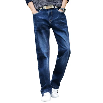40 42 44 veľkých mužov príležitostné voľné džínsy 2020 jeseň a v zime značku oblečenia vysokej kvality pohodlné bavlnené denim džínsy