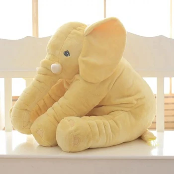 40-60 cm Slon Plyšové Hračky Dieťa Vankúš Slon Spí Späť Vankúš Vypchaté Zviera Slon Bábiky hračky pre deti Vianočný darček