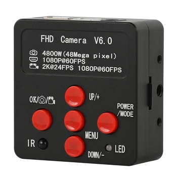 48MP 1080P 2K HDMI USB Priemyselné Video Mikroskopom Fotoaparát Veľké zorné Pole Manual IRIS 8-50 mm Zoom Objektív Pre PCB Spájkovanie Opravy