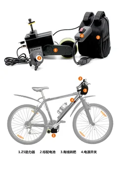 48V 300W elektrický bicykel/bicykle na prestavbu Mid-Drive Motor s Batériou pre mtb/horský bicykel/cestných bicyklov