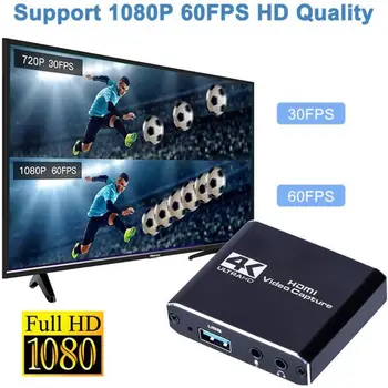 4K HDMI-USB2.0 Digitalizačné Karty Hra Live Streaming Nahrávanie Box, Adaptér