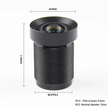 4K Objektív 10MP Akcia Fotoaparát Objektív 4.35 mm Objektív M12 1/2.3
