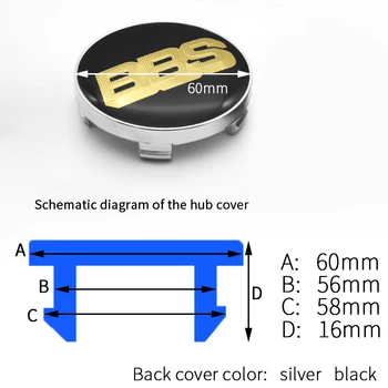 4pcs 60mm auto diely BBS logo módne hub spodný kryt kolesa centrum nálepka pre BBS RM RZ RG RS auto styling dekorácie
