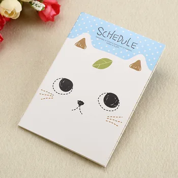 4pcs Mini Memo Poznámka Knihu Cute Cat & Ryby poznámkový blok Prenosné Plánovač Agendy kontrolný Zoznam Robiť Stationery Office Školy F627
