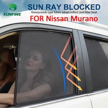 4PCS/Set Magnetické Auto Bočné Okno Slnečníky Oka Tieni Nevidiacich Na Nissan Murano-2019 Auto Okno Curtian Čierna
