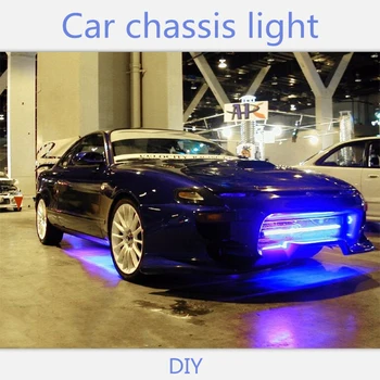 4x Streamer Auto Underglow Flexibilné Pásy LED APLIKÁCIE Ovládanie Dekoratívne Atmosféru Lampa Podľa Trubice Systém, Podvozok Neon Light Kit