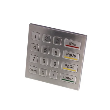 4x4 Matice IP65 Vodeodolný riadenie Prístupu ATM Terminál, Automat Priemyselné Číselné Kovové Tlačidlá z Nehrdzavejúcej Ocele Klávesnice
