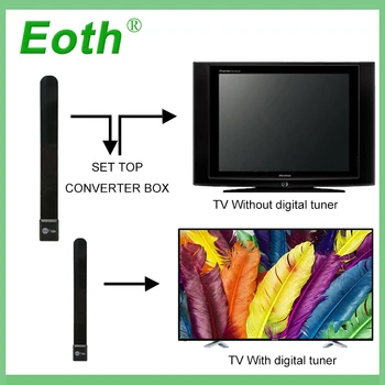 5 ks Eoth TV Stick Jasné, Smart TV Prepínanie Antén HDTV BEZPLATNÉ Digitálne Vnútorné Antény 1080P Priekopa Kábel Smart TV Stick Leteckých Anténa