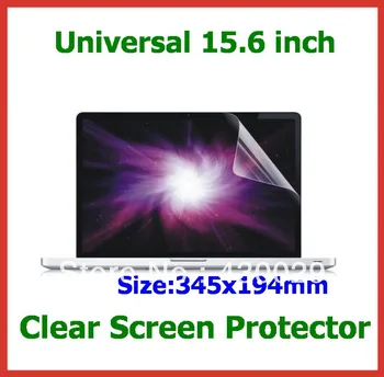 5 ks Univerzálny Clear Screen Protector, 15.6 palce Ochranný Film Veľkosť 345x194mm pre Notebook Notebook PC Doprava Zadarmo