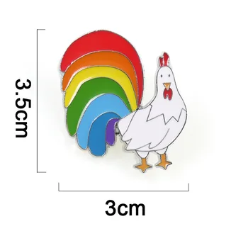 5 ks/veľa Rainbow Brošňa Kolíky Zvierat Pin LGBT Odznaky Kovové Brošňa Pin Krásne