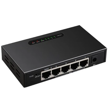 5 POE Port Gigabit Switch Gigabit RJ45 Ethernet Port Nespravovaná Desktop Switch s VLAN Funkciu pre PC EÚ Plug