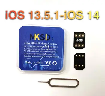 50pcs MKSD4 BLACKSIM iccid odblokovanie karty Sim v Menu pop-up IOS14 13.5.1 pre iPhone12 11pro max 11 6/7/8 X XS XR gv jv gevey-pro