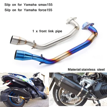 51mm Hlavičky Motocykel Plný Pripojenie Potrubia nedeštruktívne inštalácie Silp na Yamaha smax155 force155 všetky rokov