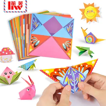 54pcs detí 3D papercraft hračky/ Deti baby cartoon zvierat papier skladacie DIY vzdelávacie hračky pre škôlky, doprava zdarma