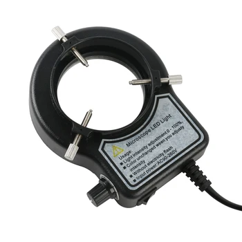 56 LED Nastaviteľný Krúžok Svetlo Iluminátor Lampa Black Pre Stereo Mikroskopom Priemyselné Kamery