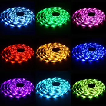 5M 10M RGB LED Svetelné Pásy 5050 LED Pásky Svetlá Farbu Meniace LED Pás Svetla s Diaľkovým pre Domáce Osvetlenie Kuchyne, Spálne