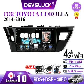 6 G+128G 2din Android 10 autorádia Multimediálny Prehrávač Videa Pre Toyota Corolla Ralink 2013 2016 GPS Navigácie Vedúci Jednotky