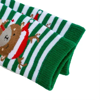 6 Pair/veľa Christmas, Baby, Dievčatá, Chlapcov Bavlna Zimné Jeseň Teplé Ponožky Deti Prekladané Terry Snowflake Elk Santa Claus Medveď Ponožky