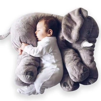 60 cm Plyšový Slon Hračka Dieťa Plyšový Slon Mäkké Upokojiť Slon Playmate Bábiku Baby Slona Vankúš Plyšové Hračky, Plyšové Bábika