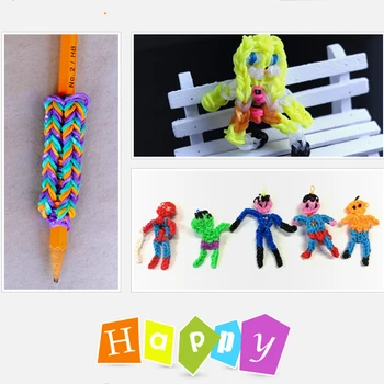 600pcs gumy loom pásma dievča, darček pre deti elastický remienok na tkanie sťahovacie náramok hračka guma pre náramky diy materiál nastaviť