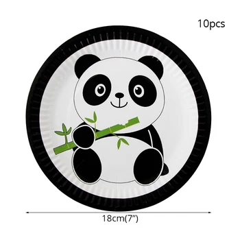 61pcs Panda Tému Narodeninovej Party Dekorácie Deti Jednorázový Riad Sady Dosky Obrúsok Panda Party Dekor Baby Sprcha Priazeň