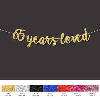 65 rokov miloval banner 65. happy birthday dekorácie pre gold glitter prihlásiť výročie svadby, party decor