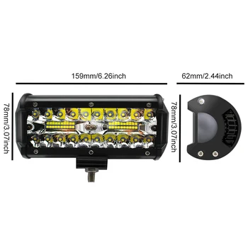 7 Palcový 400W 40-LED Pracovné Svetlo Bar Povodňových Mieste Lúč Off-road SUV Jazdy Hmlové Svietidlo