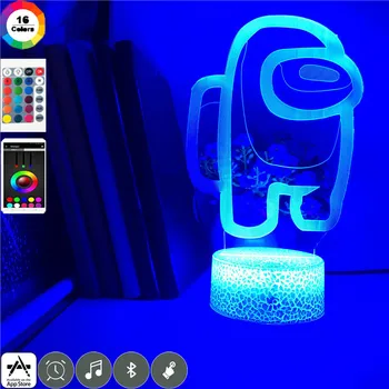 7 Zmena Farby LED Hra Medzi Nami 3D Nočného Vizuálnej Ilúzie Akcie Obrázok Hračky Novinka Svetlo Na Vianočný Darček stolná Lampa
