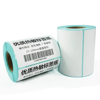 70-100 mm Šírka, ECO Tepelnej Label Nálepka, Jeden Rožky, Priama Tlač Štítku Roll pre Zebra/Godex/TSC/Xprinter/Gprinter Labeller