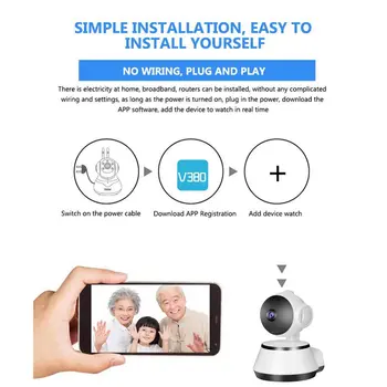 720P Wifi IP Kamera Baby Monitor Prenosného HD Bezdrôtový Smart Baby Kamery, Audio a Video Záznam Dohľadu Home Security Kamera 1MP
