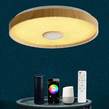 72W Moderné LED Smart Stropné svietidlo WiFi APP Inteligentná regulácia, Diaľkové Ovládanie Stropná Lampa RGB Stlmenie Hudby Domáce Stranu Svetla