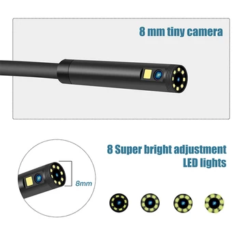 8 mm Endoskopu Fotoaparát LED pre Nočné Videnie Vodotesný IP67 4.3
