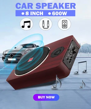 8 palcový 600W Auta, Subwoofery Speaker12V Auto Active Power Audio Stereo Mosadz Subwoofer Zosilňovač, Reproduktory