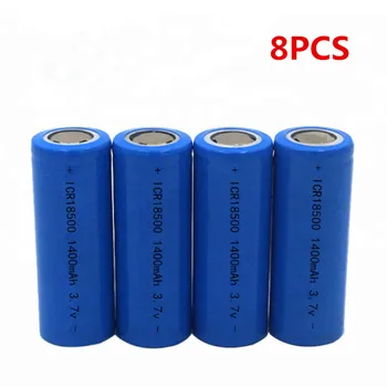 8Pcs/Veľa 3,7 V 18500 1400mAh nabíjateľná lítiová batéria 3,7 V silnom svetle baterky anti-svetlo špeciálna lítiová batéria