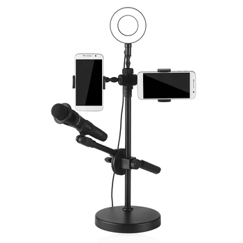 9 cm Selfie Krúžok Svetlo s Držiaka Telefónu Stojan na Mikrofón USB 3 Svetelné Módy 9 Jas na youtube Video, Live Stream