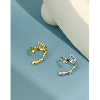 925 Sterling Silver prírodzenej Mesiac Otvoriť Prstene Pre Ženy Originálny Dizajn 18k Zlata Pani Strany Jemné Šperky Flyleaf